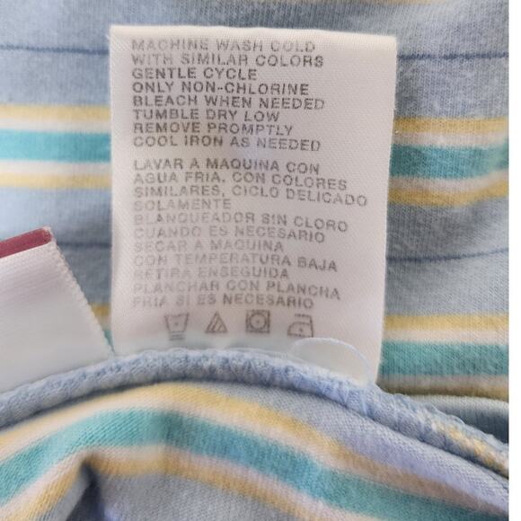 No Boundaries Lgt Blue, White ,Yellow and Teal Short Sleeve T shirt Jr. Size 7-9 - Picture 8 of 8